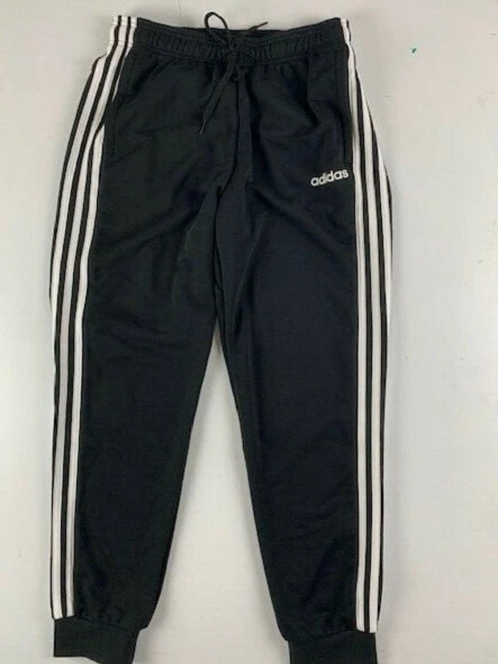ADIDAS Womens Essentials 3 Stripes Sweatpants Pants Size M Black/White
